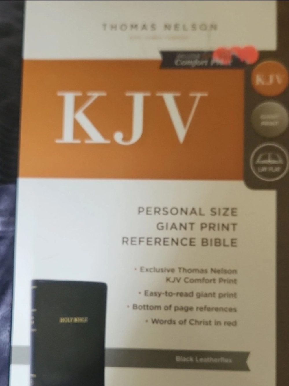 KJV Personal Size Giant Print Reference Bible - Black